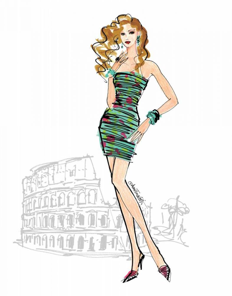 Colorful Fashion IV - Rome art print by Anne Tavoletti for $57.95 CAD