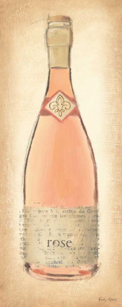 Sparkling Rose Bottle art print by Emily Adams for $57.95 CAD