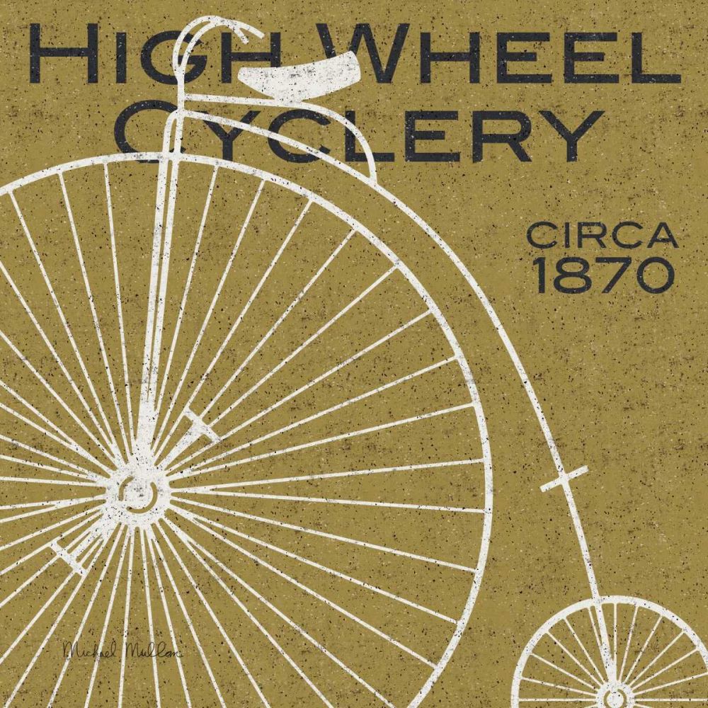 High Wheel Cyclery art print by Michael Mullan for $57.95 CAD