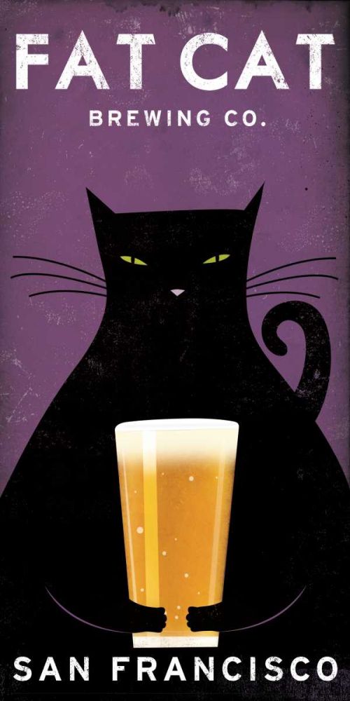 Cat Brewing art print by Ryan Fowler for $57.95 CAD