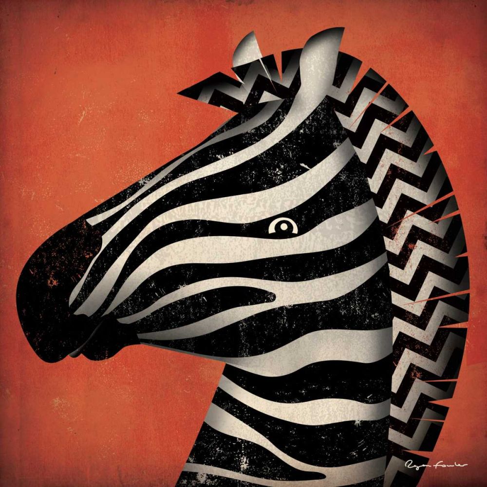 Zebra WOW art print by Ryan Fowler for $57.95 CAD
