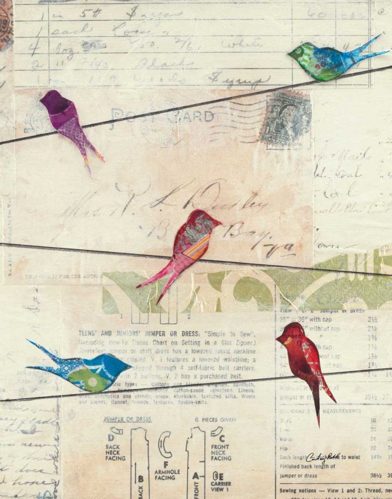 Birds on a Wire no Border art print by Courtney Prahl for $57.95 CAD