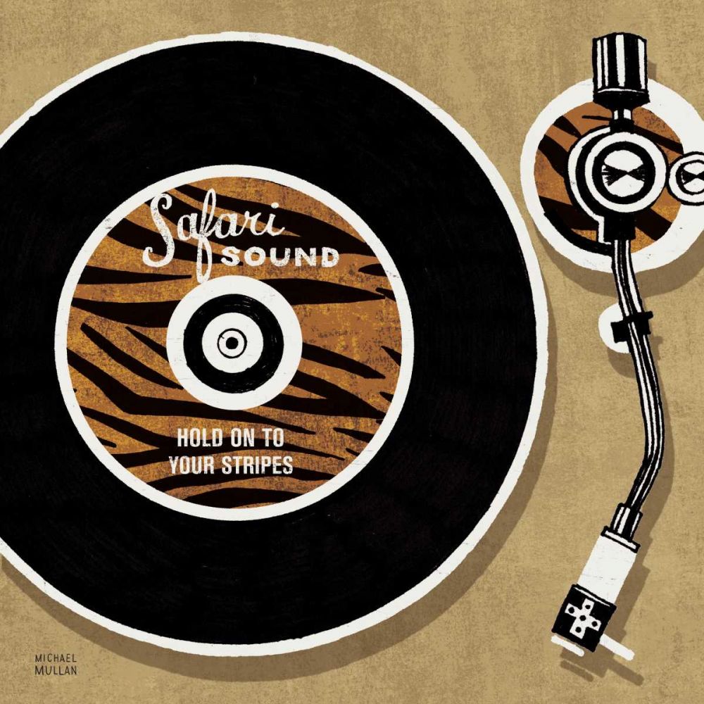 Analog Jungle Record Player art print by Michael Mullan for $57.95 CAD