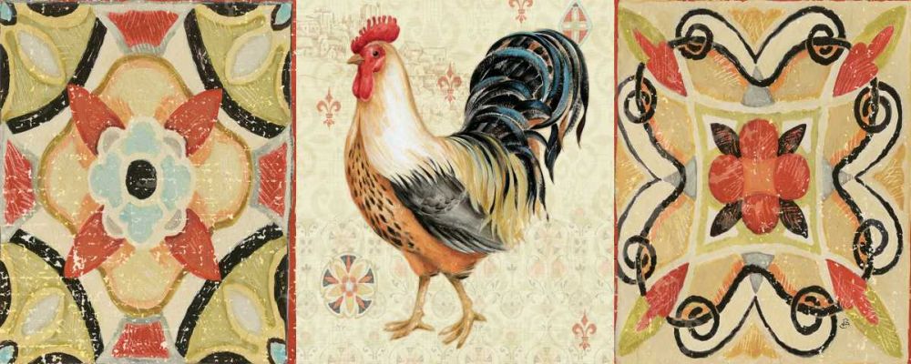 Bohemian Rooster Panel I art print by Daphne Brissonnet for $57.95 CAD