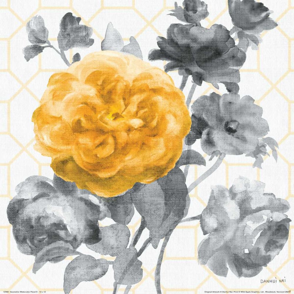 Geometric Watercolor Floral II art print by Danhui Nai for $57.95 CAD