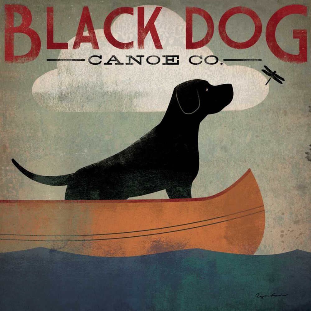 Black Dog Canoe art print by Ryan Fowler for $57.95 CAD