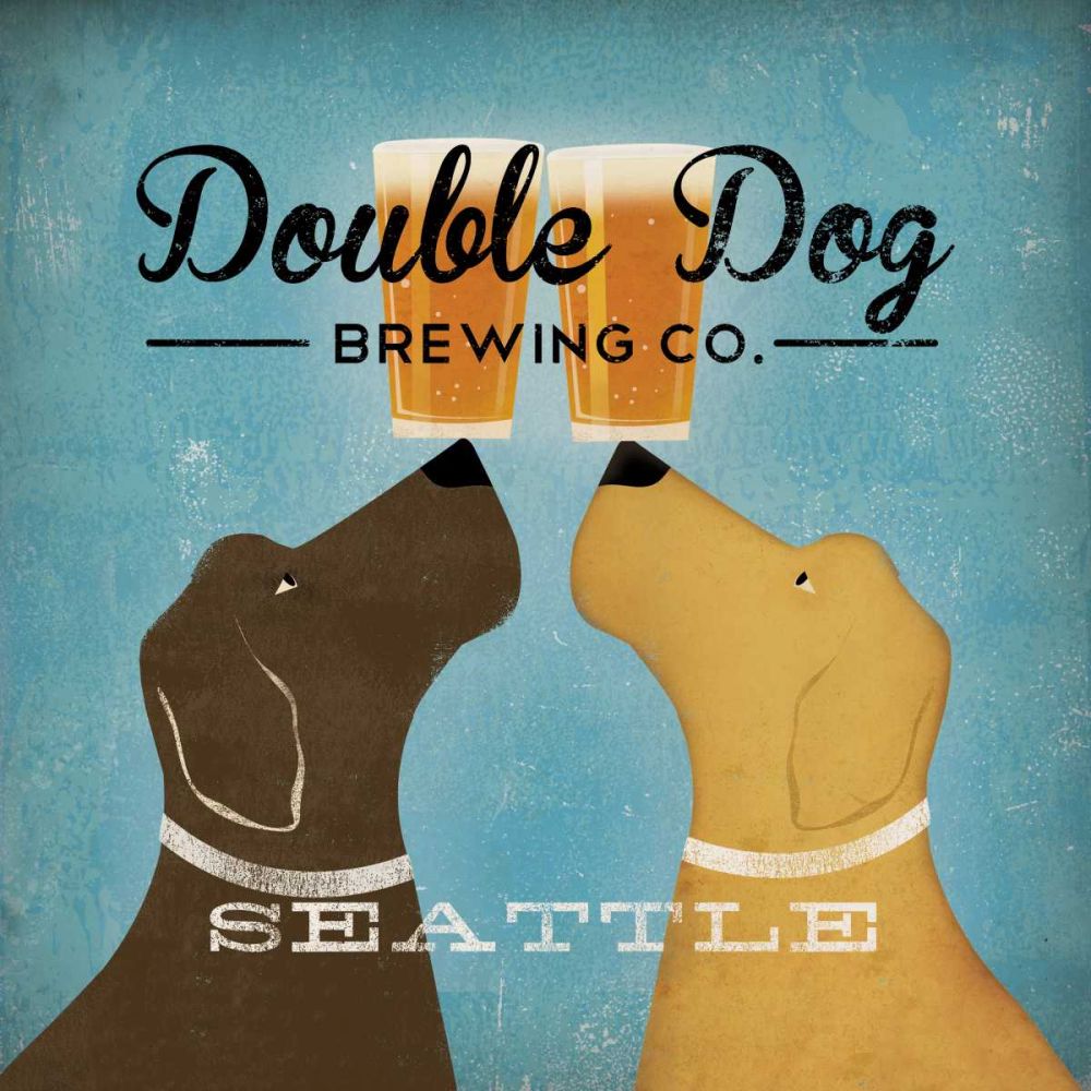 Double Dog Brewing Co. Seattle Brown Dog art print by Ryan Fowler for $57.95 CAD