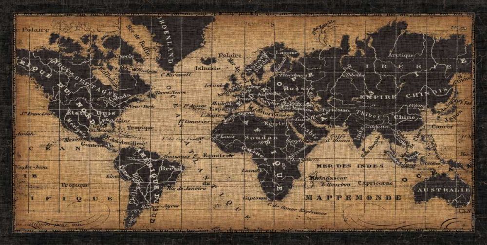 Old World Map art print by Pela Studio for $57.95 CAD