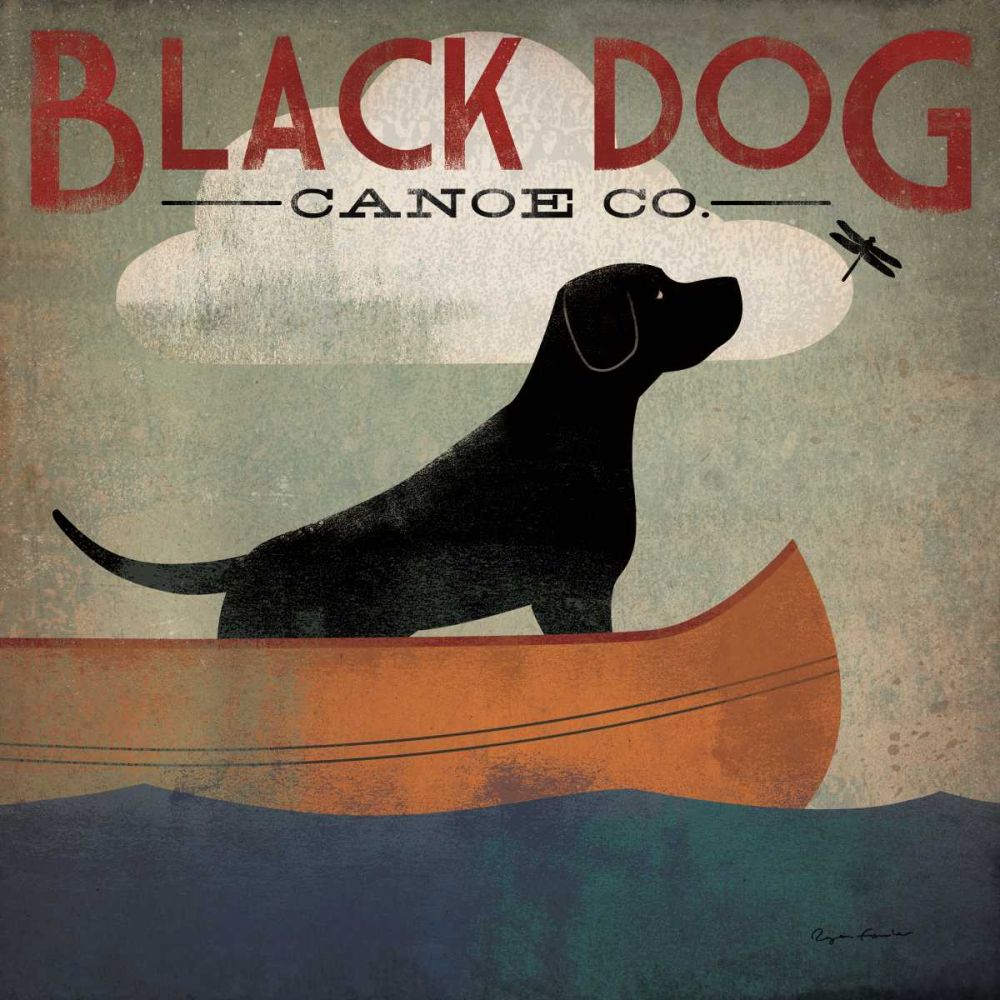 Black Dog Canoe art print by Ryan Fowler for $57.95 CAD
