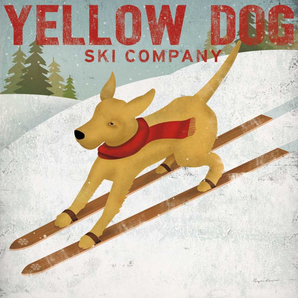 Yellow Dog Ski Co art print by Ryan Fowler for $57.95 CAD