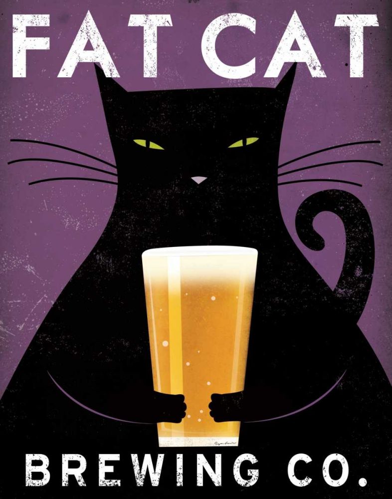 Cat Brewing no City art print by Ryan Fowler for $57.95 CAD