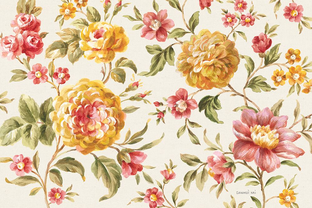 Golden Flowers III art print by Danhui Nai for $57.95 CAD