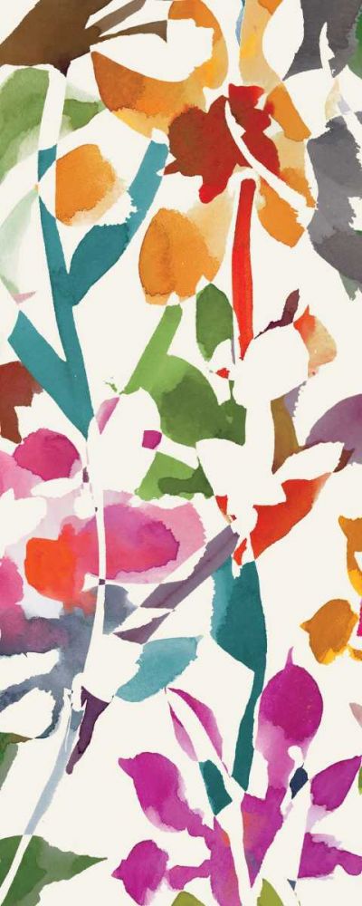 Pink Garden Panel I White art print by Wild Apple Portfolio for $57.95 CAD