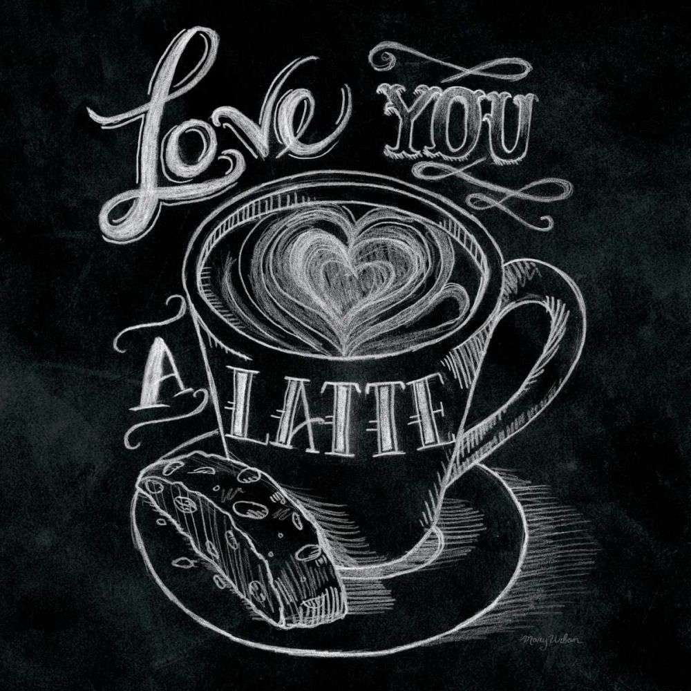 Love You a Latte  No Border art print by Mary Urban for $57.95 CAD