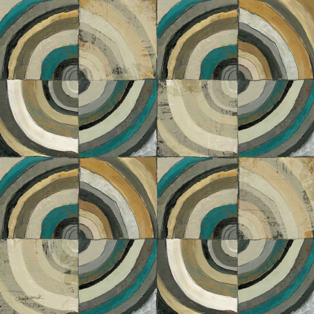 The Center II Abstract Turquoise art print by Cheryl Warrick for $57.95 CAD