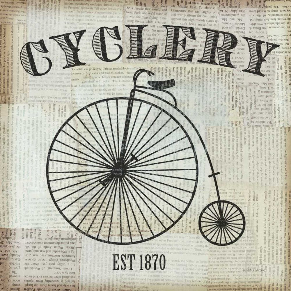 Cyclery art print by Michael Mullan for $57.95 CAD