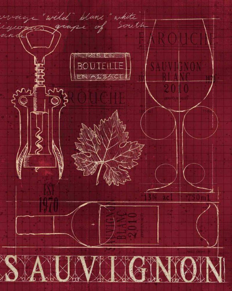 Wine Blueprint IV v2 art print by Marco Fabiano for $57.95 CAD