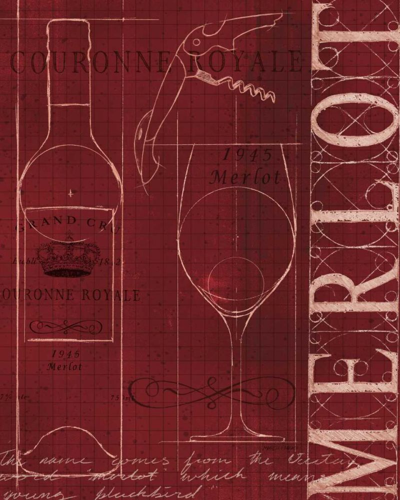 Wine Blueprint II art print by Marco Fabiano for $57.95 CAD