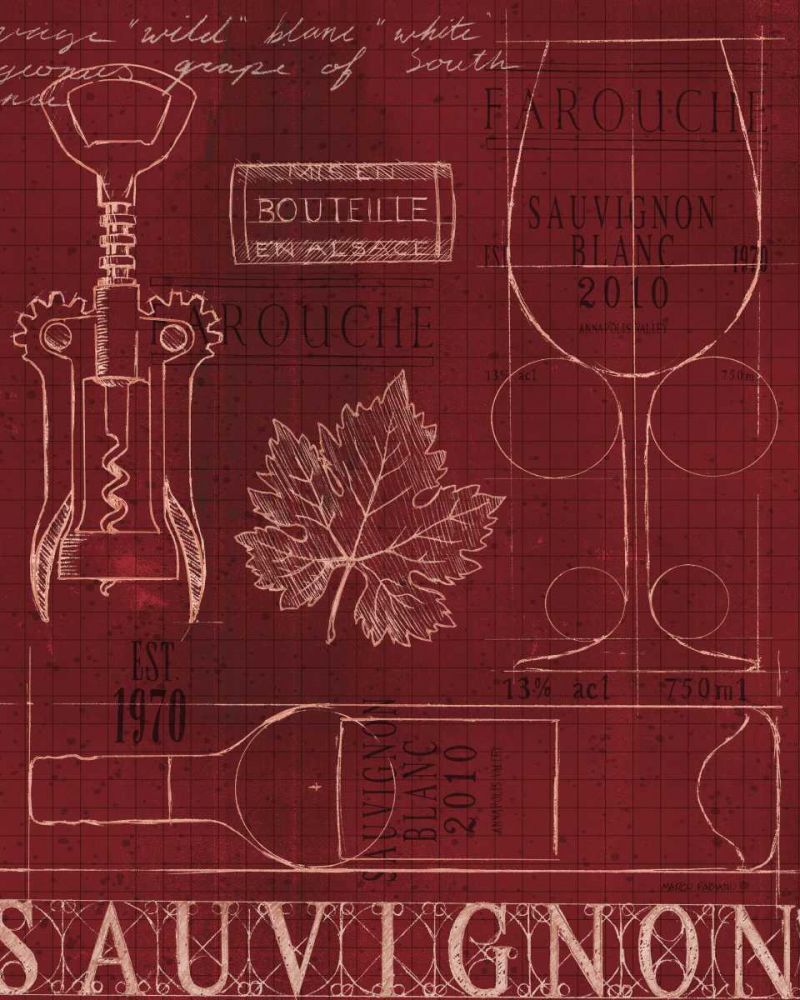 Wine Blueprint IV art print by Marco Fabiano for $57.95 CAD