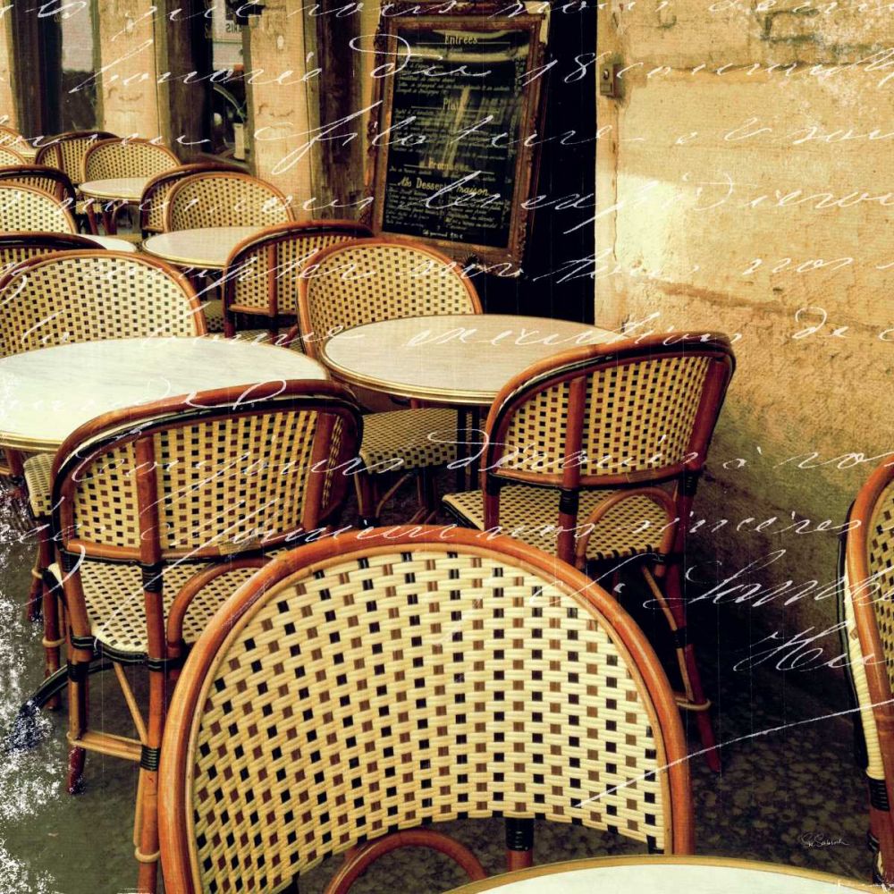 Paris Bistro Letter art print by Sue Schlabach for $57.95 CAD