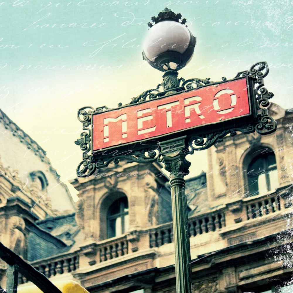 Paris Metro Letter art print by Sue Schlabach for $57.95 CAD
