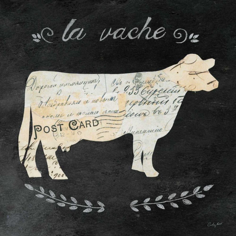 La Vache Cameo Sq art print by Courtney Prahl for $57.95 CAD