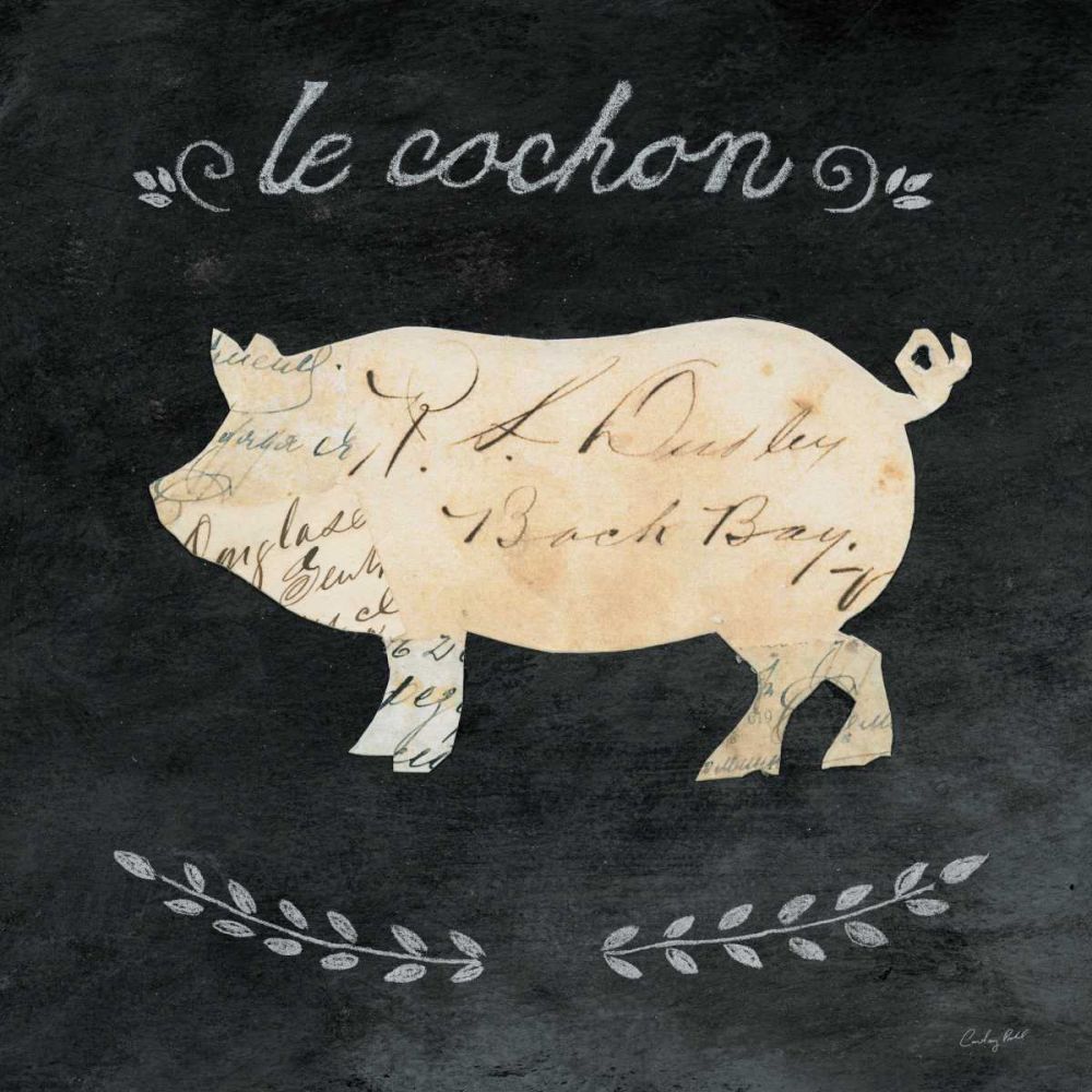 Le Cochon Cameo Sq art print by Courtney Prahl for $57.95 CAD