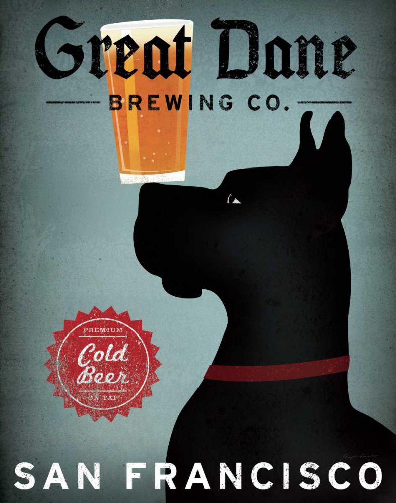 Great Dane Brewing Co San Francisco art print by Ryan Fowler for $57.95 CAD