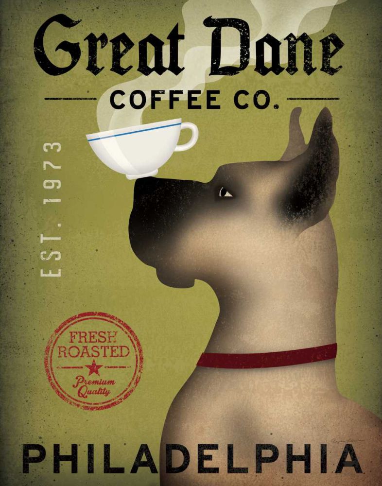 Great Dane Coffee Philadelphia art print by Ryan Fowler for $57.95 CAD