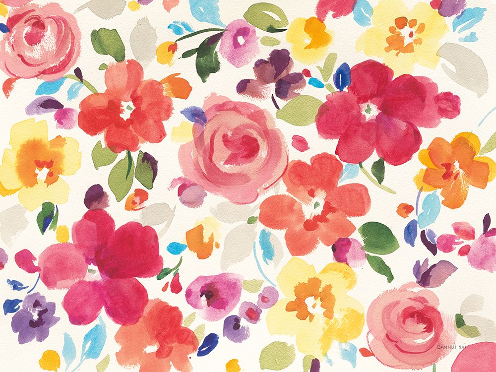 Popping Florals art print by Danhui Nai for $57.95 CAD