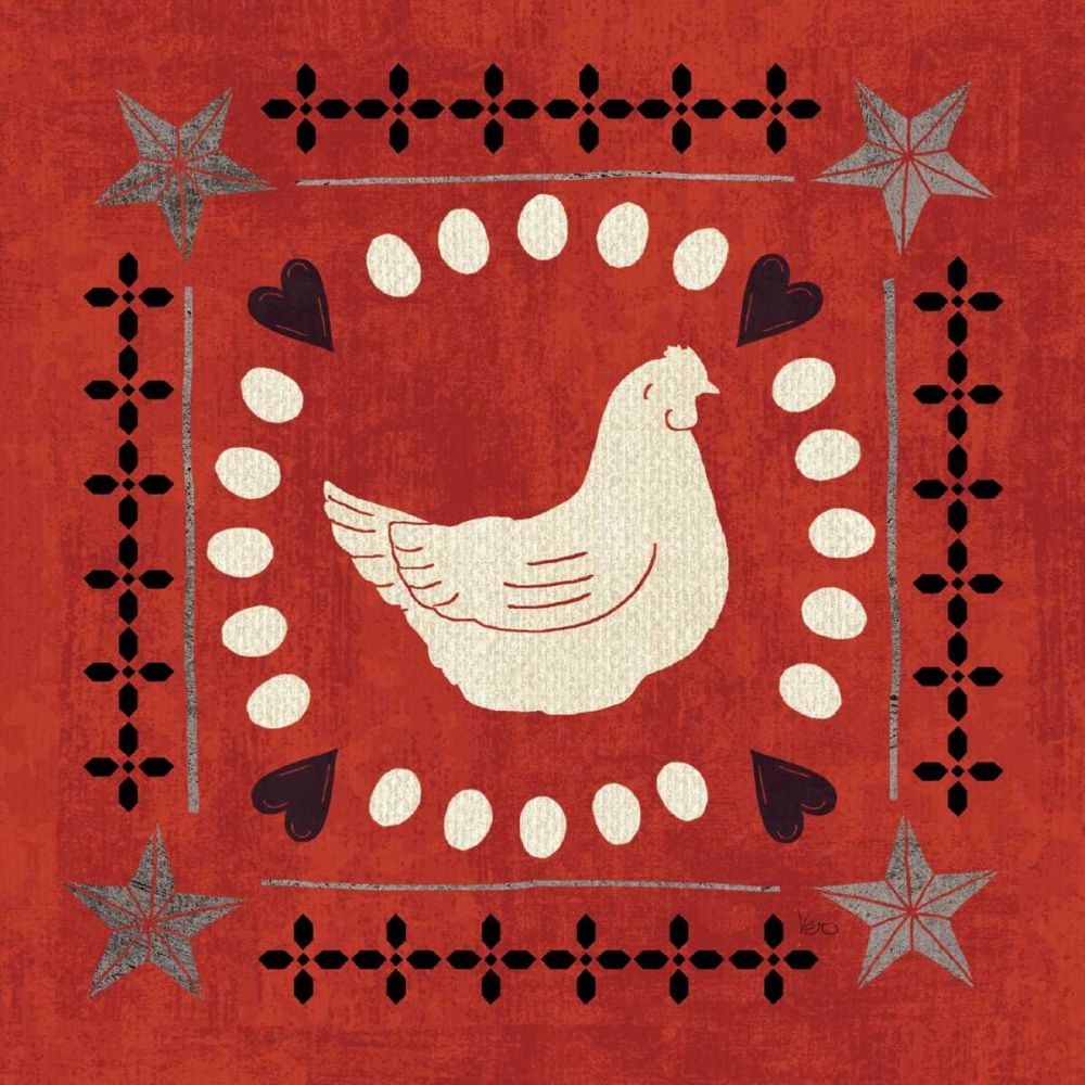 Little Red Farm Tile III art print by Veronique Charron for $57.95 CAD