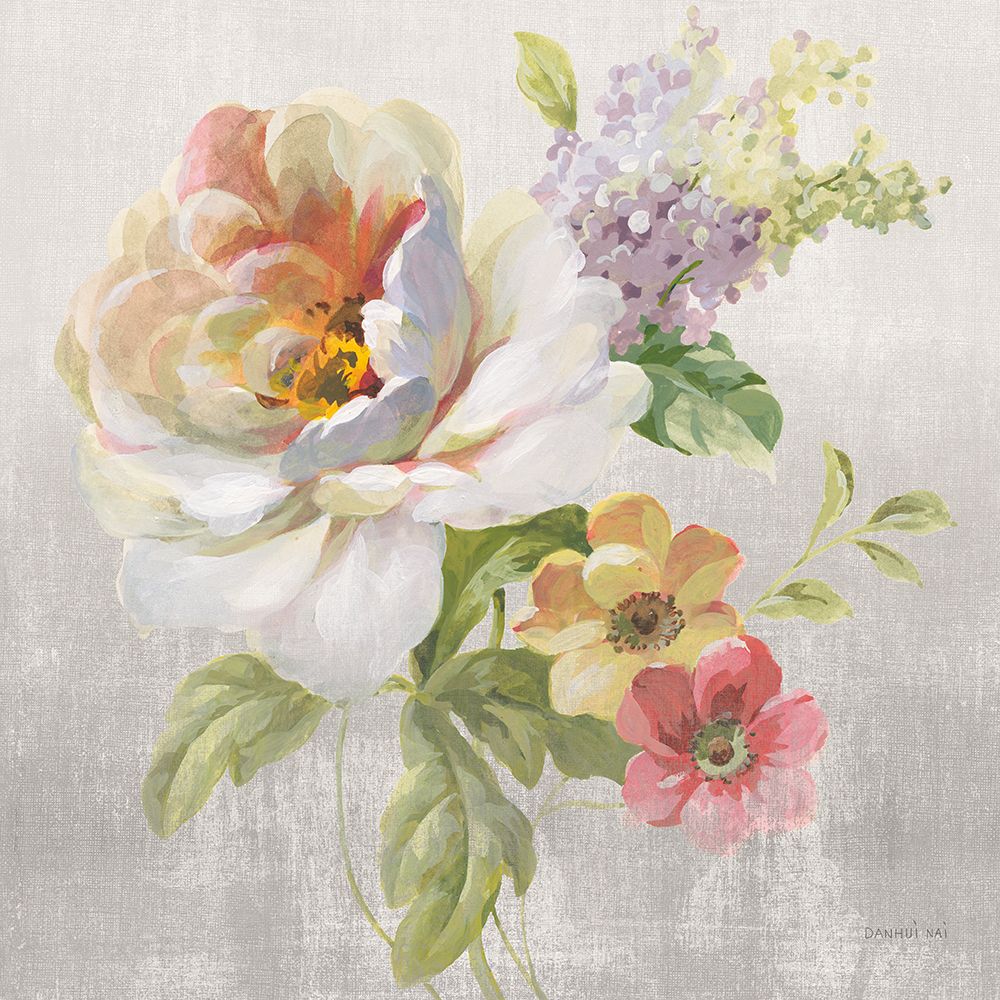 Textile Floral Square II - No Lace art print by Danhui Nai for $57.95 CAD