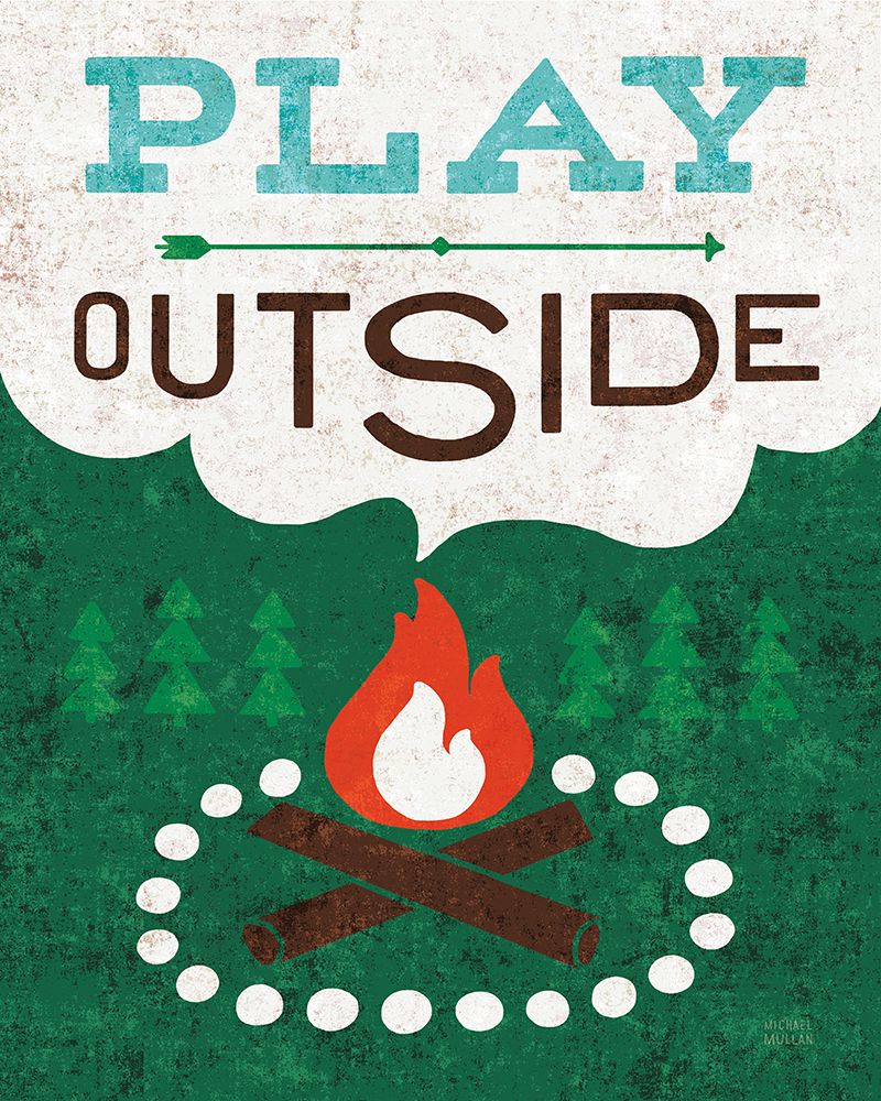 Happy Camper Play Outside art print by Michael Mullan for $57.95 CAD