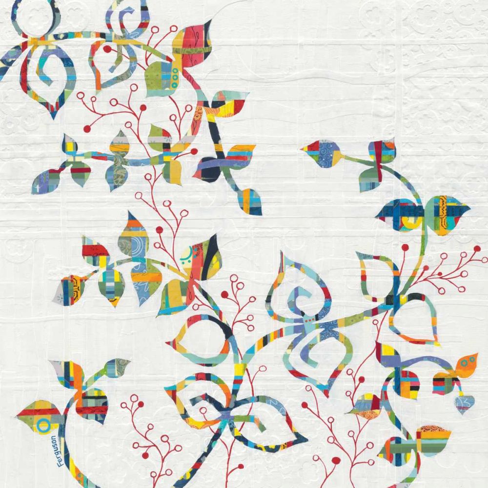 Rainbow Vines with Berries art print by Kathy Ferguson for $57.95 CAD