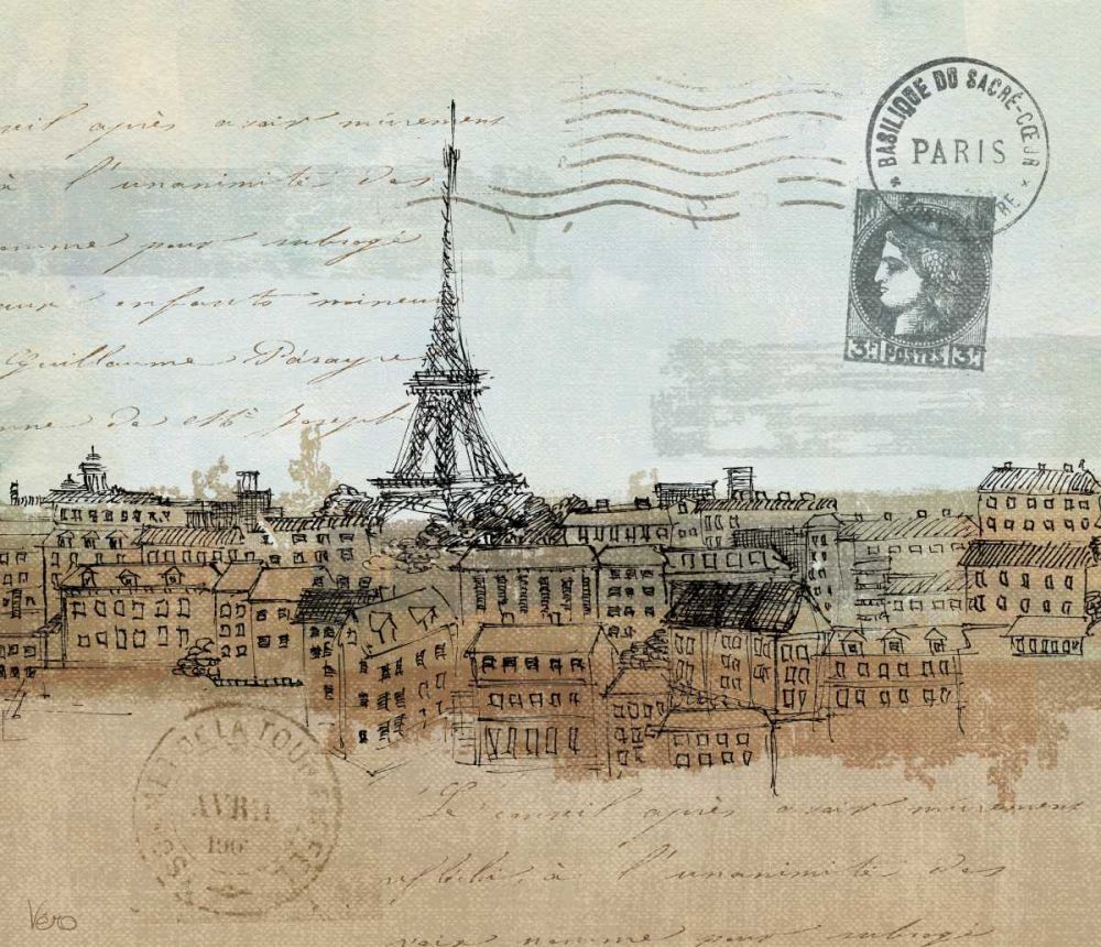 Cities I Paris Crop art print by Veronique Charron for $57.95 CAD