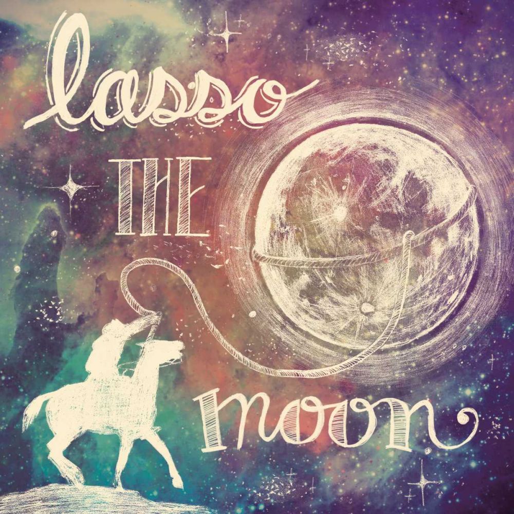 Universe Galaxy Lasso the Moon art print by Mary Urban for $57.95 CAD