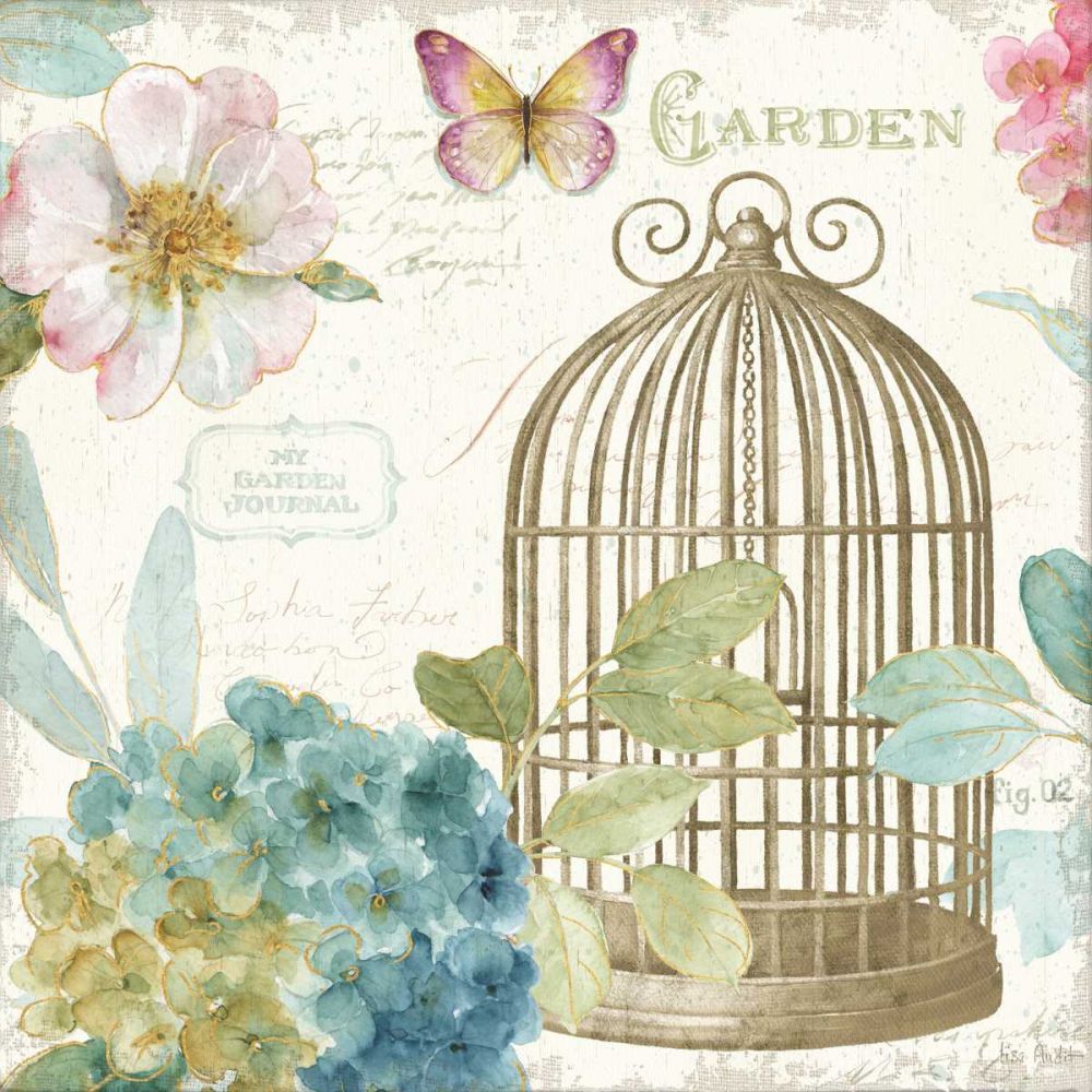 Rainbow Seeds Floral Birdcage III v2 art print by Lisa Audit for $57.95 CAD