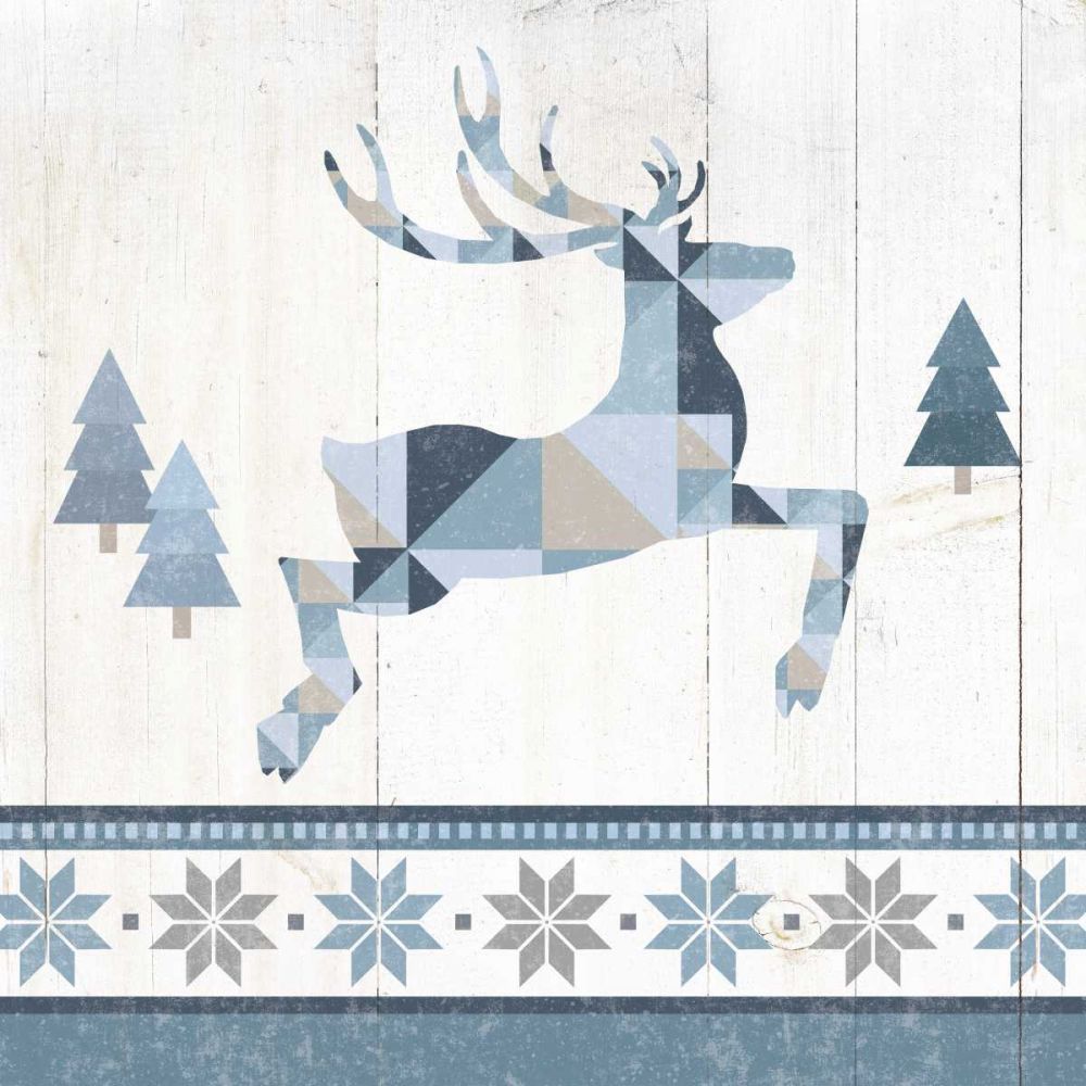 Nordic Geo Lodge Deer III art print by Wild Apple Portfolio for $57.95 CAD