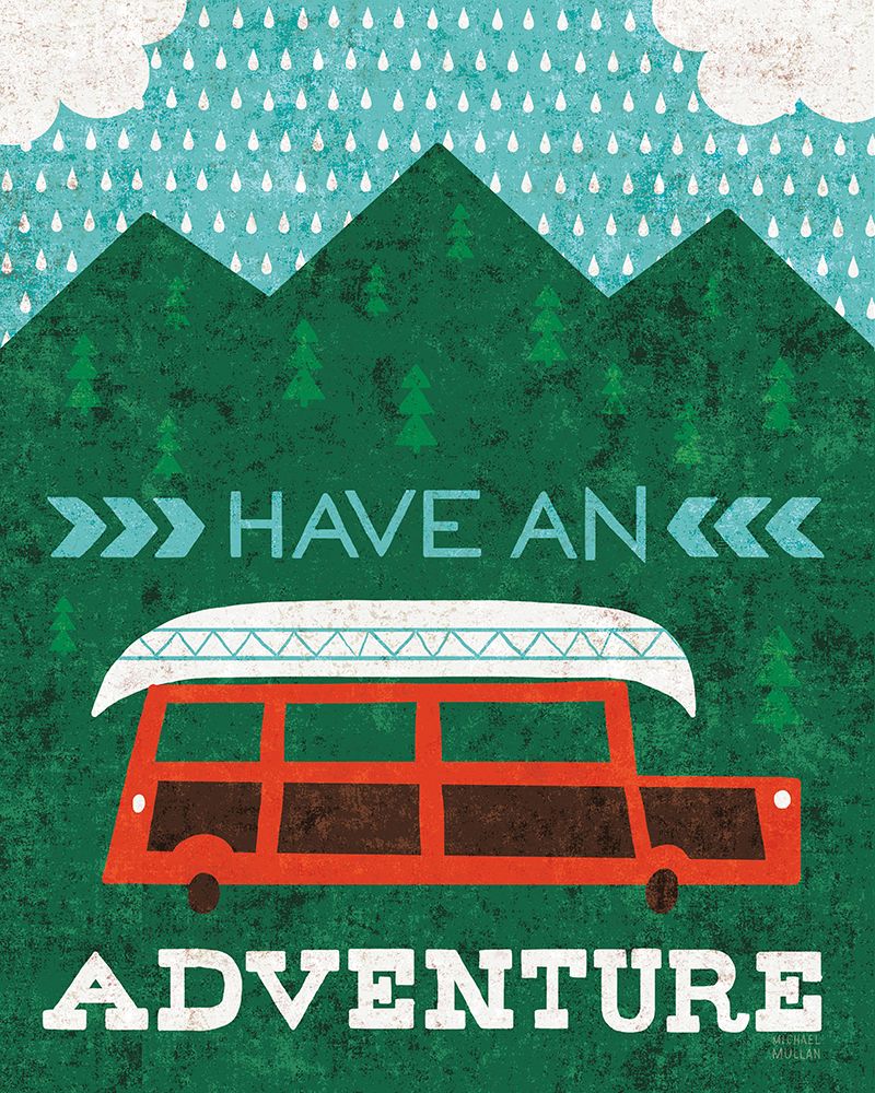 Happy Camper Canoe art print by Michael Mullan for $57.95 CAD