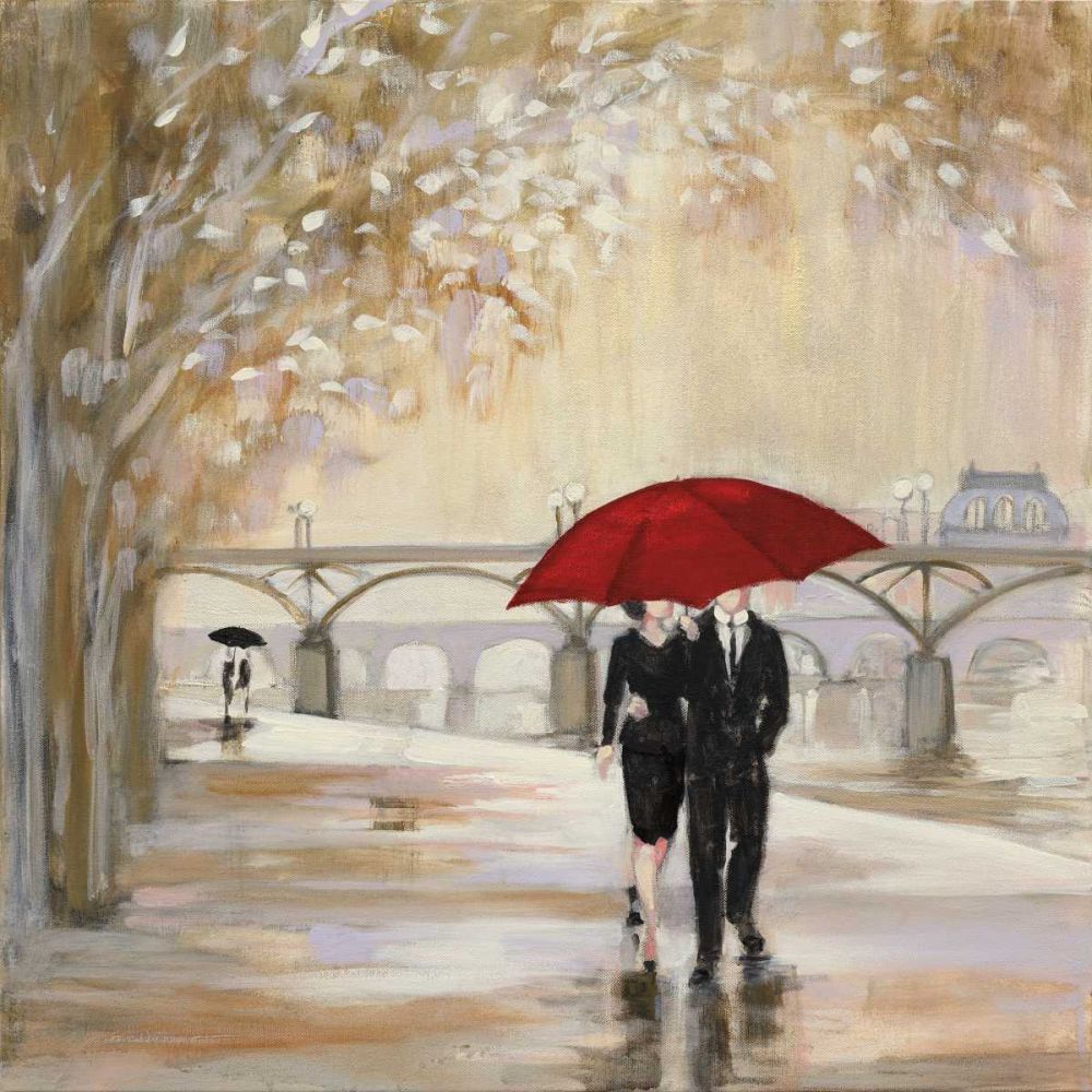 Romantic Paris III Red Umbrella art print by Julia Purinton for $57.95 CAD