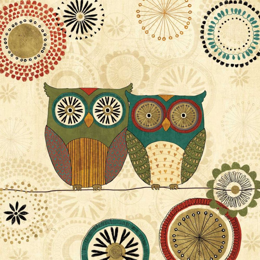 Spice Road Owls II art print by Veronique Charron for $57.95 CAD