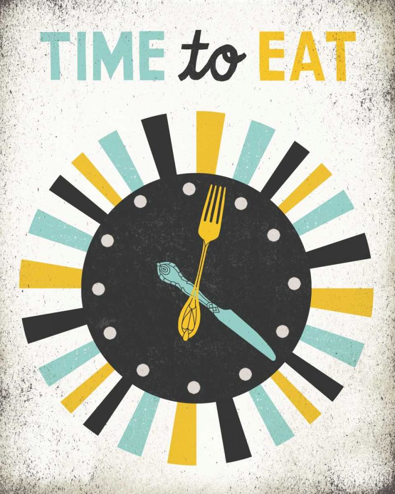 Retro Diner Time to Eat Clock art print by Michael Mullan for $57.95 CAD