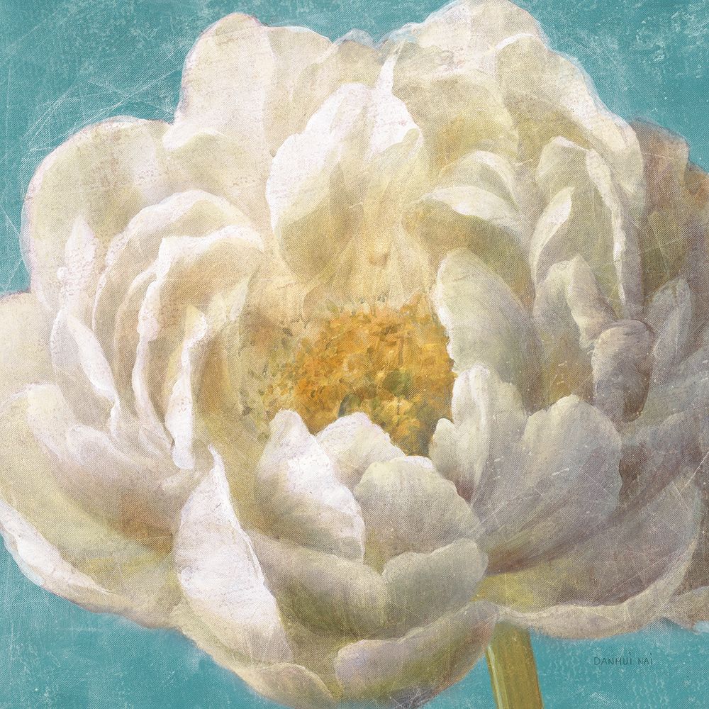 Turquoise Bloom II art print by Danhui Nai for $57.95 CAD