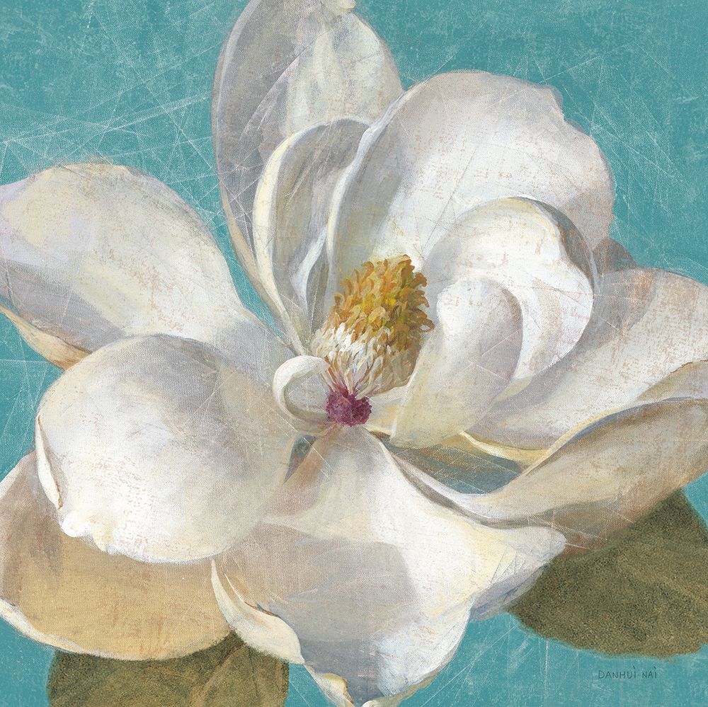 Turquoise Bloom I art print by Danhui Nai for $57.95 CAD