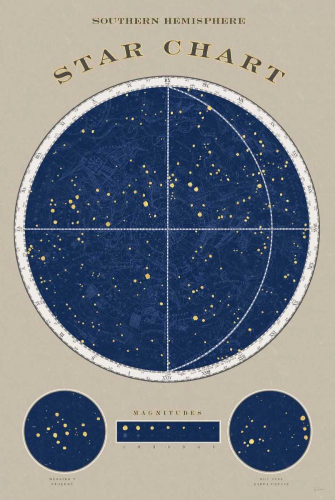 Southern Star Chart art print by Sue Schlabach for $57.95 CAD