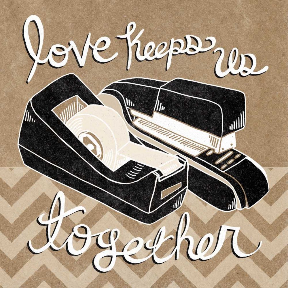 Love Keeps Us Together Taupe art print by Mary Urban for $57.95 CAD