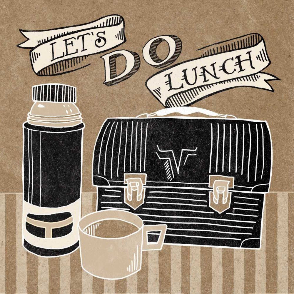 Lets Do Lunch Taupe art print by Mary Urban for $57.95 CAD