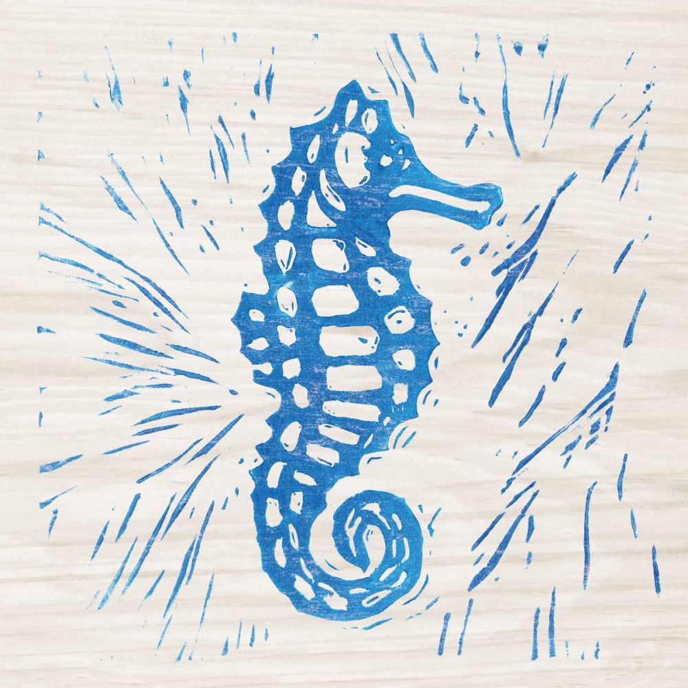 Sea Creature Seahorse Blue art print by Courtney Prahl for $57.95 CAD