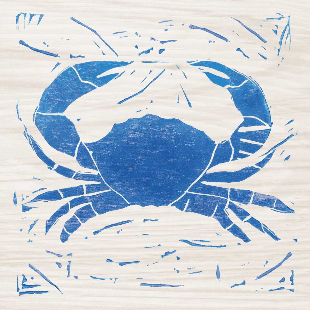Sea Creature Crab Blue art print by Courtney Prahl for $57.95 CAD