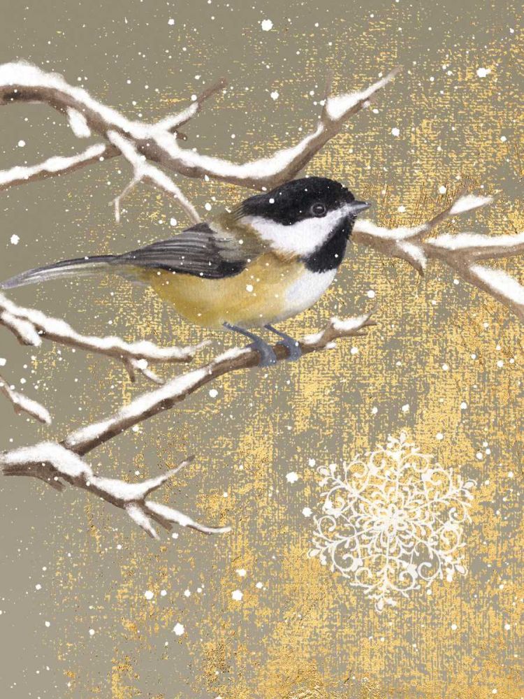 Winter Birds Chickadee Color art print by Beth Grove for $57.95 CAD